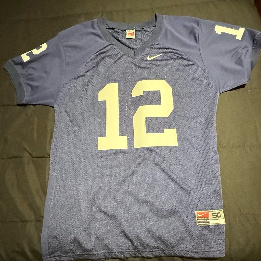 Nike Navy Blue Penn State Jersey with Embroidered Number 12